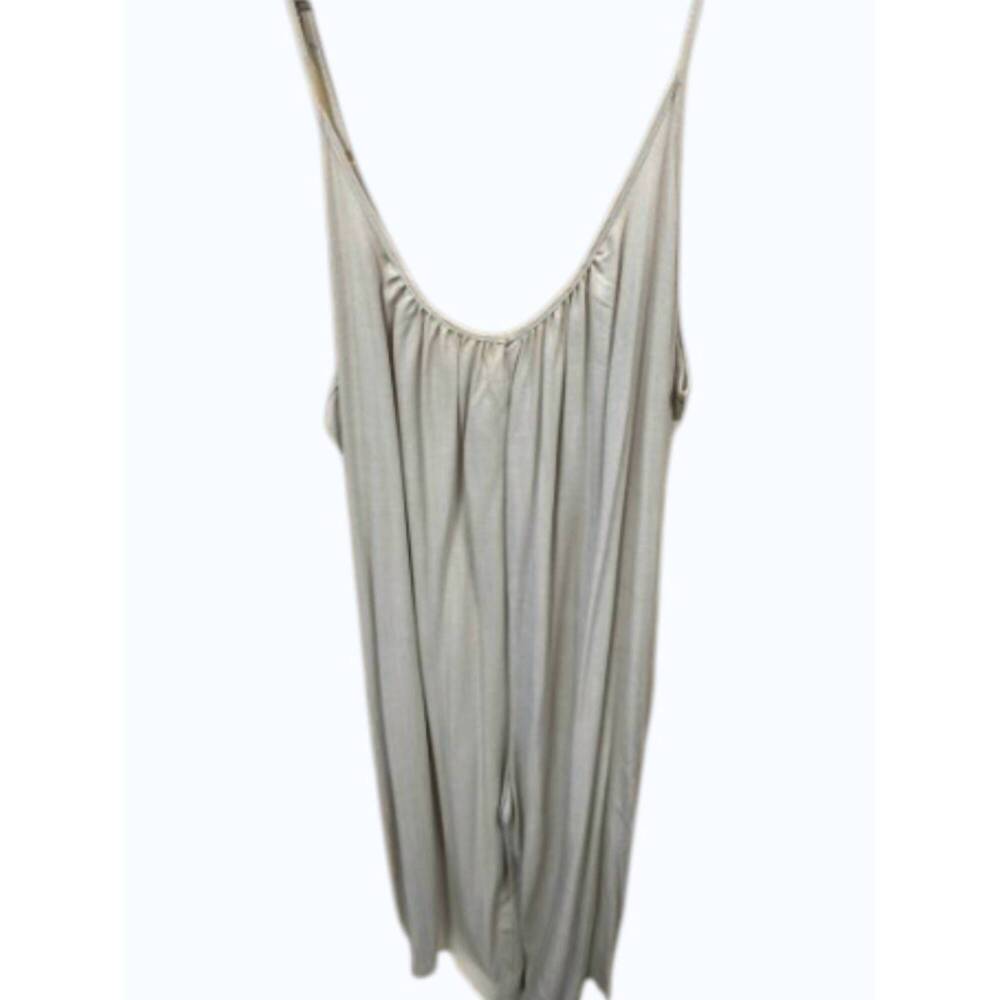 NEW HUNTER & BROWN women's linen romper in khaki